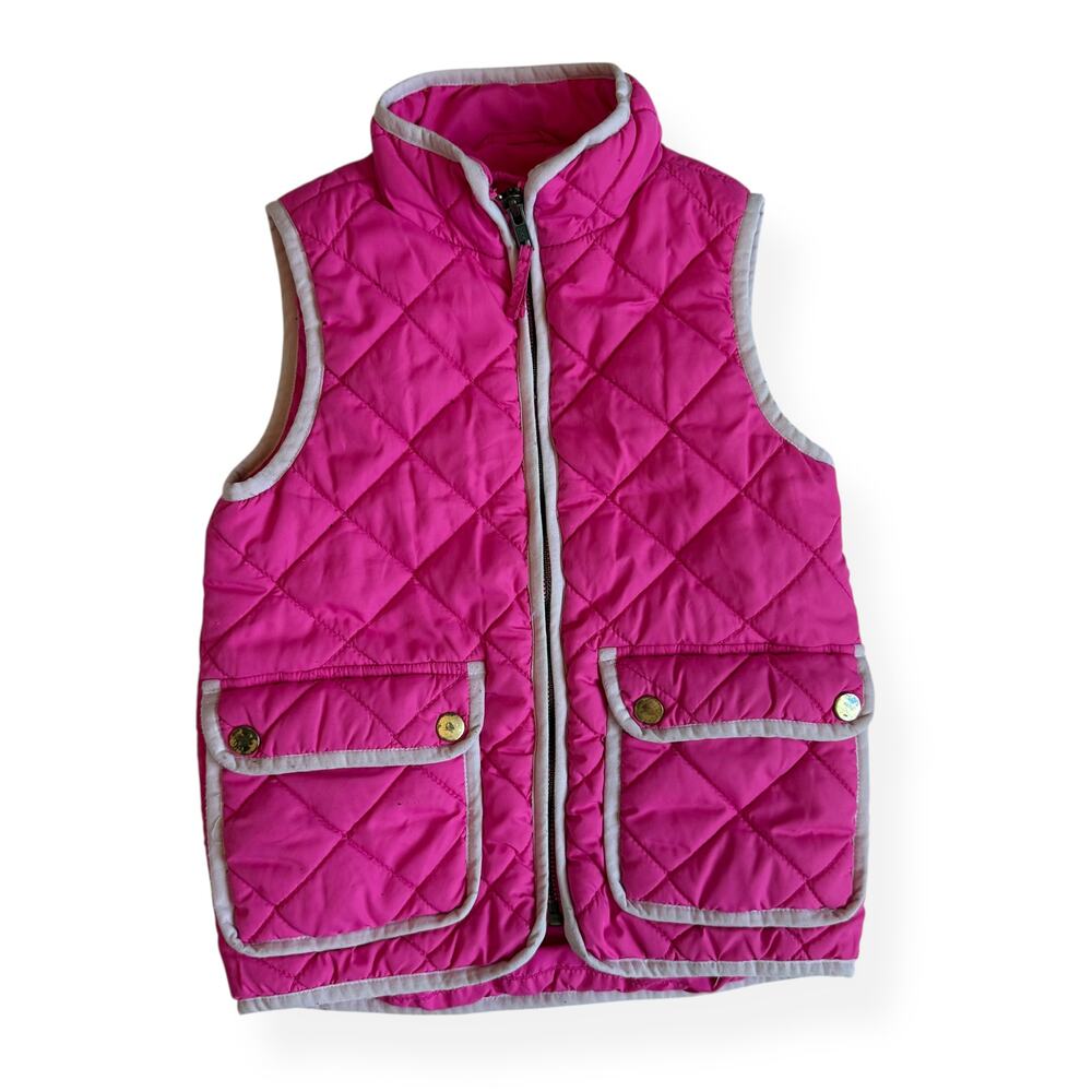 Crewcuts Pink Quilted Zip-Up Vest Girls 4-5